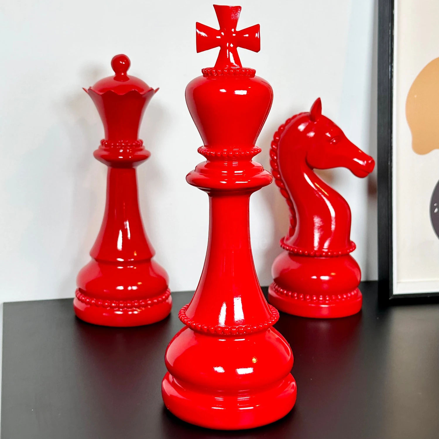 Darthome Limited 3pc Red Giant Chess Statues 10 Darthome Limited 3pc Red Giant Chess Statues - Image 10