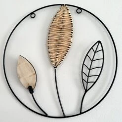 Darthome Limited Round Rattan Leaf Wall Deco