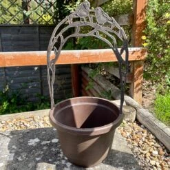 Darthome Limited Round Brown Bird Trellis Planter
