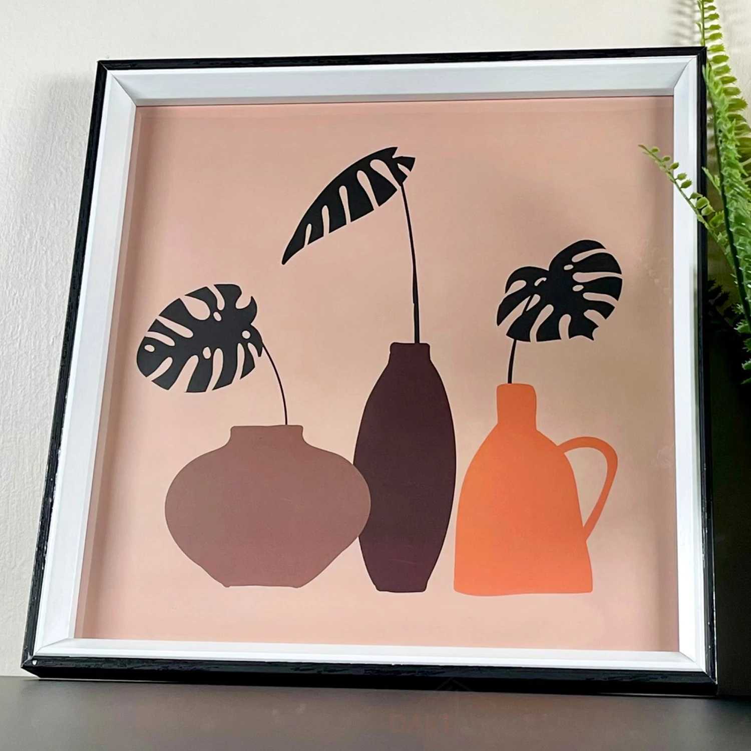 Darthome Limited Monstera Vase Framed Print 1 Darthome Limited Monstera Vase Framed Print