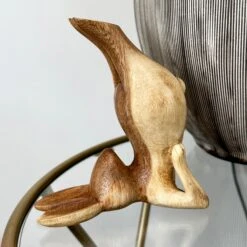Darthome Limited Wood Shoulder Stand Yoga Bunny Sculpture
