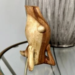 Darthome Limited Wood Shoulder Stand Yoga Bunny Sculpture -Decor Garden Shop IMG E0902