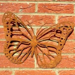 Darthome Limited Rusted Metal Butterfly Sihouette Garden Wall Art