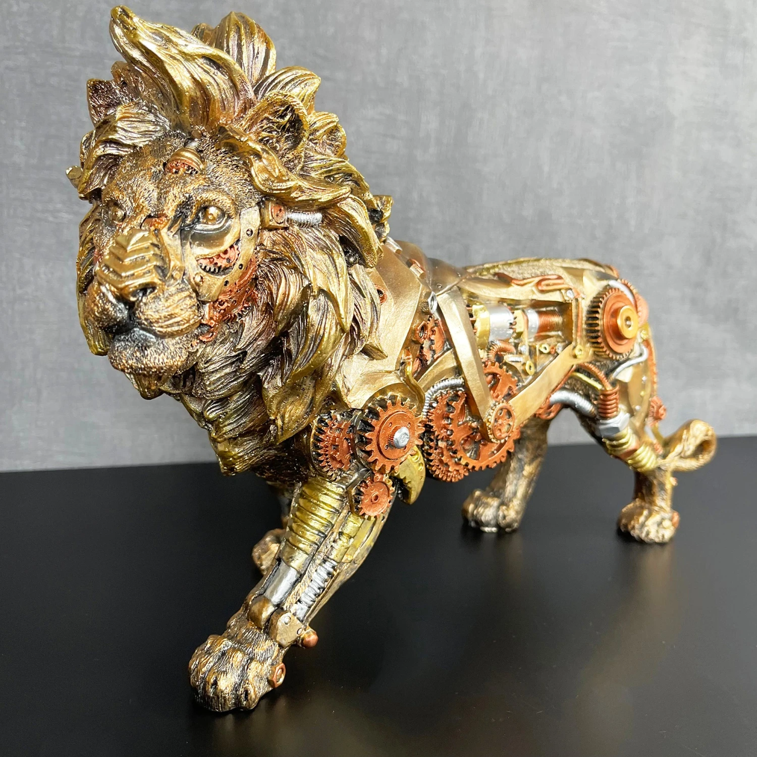Darthome Limited Gold Steampunk Lion Ornament 32x20x10cm 1 Darthome Limited Gold Steampunk Lion Ornament 32x20x10cm