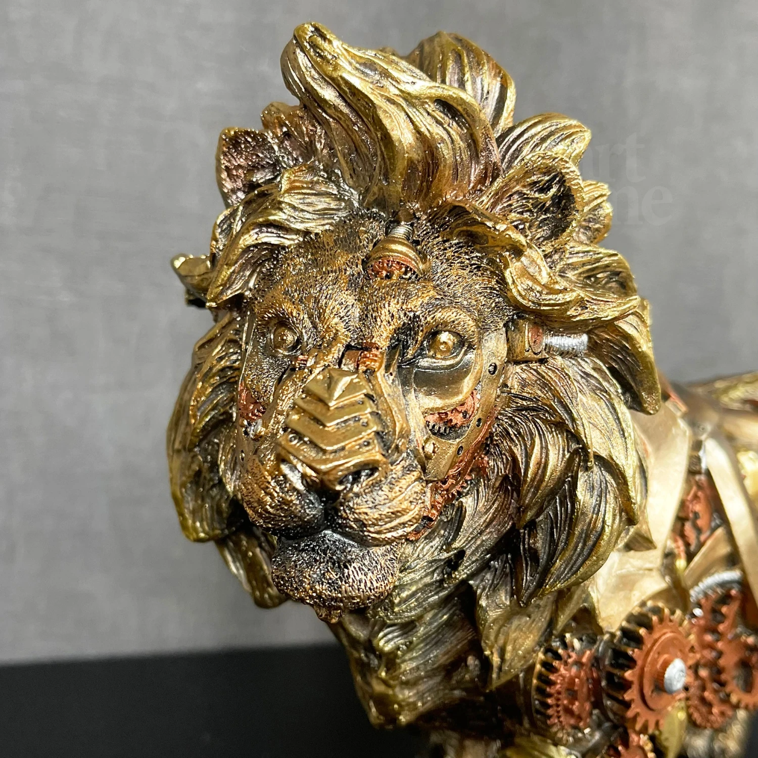 Darthome Limited Gold Steampunk Lion Ornament 32x20x10cm 2 Darthome Limited Gold Steampunk Lion Ornament 32x20x10cm - Image 2