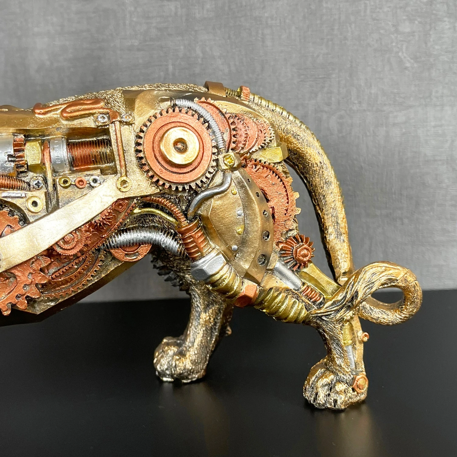 Darthome Limited Gold Steampunk Lion Ornament 32x20x10cm 5 Darthome Limited Gold Steampunk Lion Ornament 32x20x10cm - Image 5
