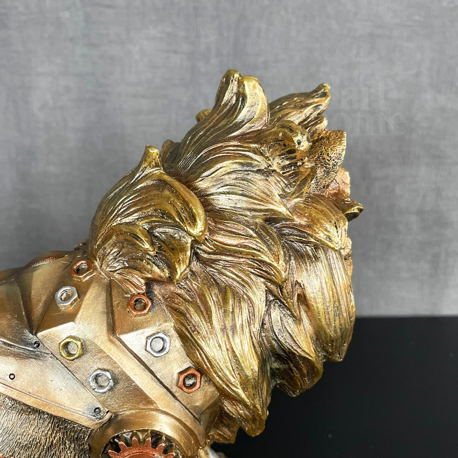 Darthome Limited Gold Steampunk Lion Ornament 32x20x10cm 7 Darthome Limited Gold Steampunk Lion Ornament 32x20x10cm - Image 7