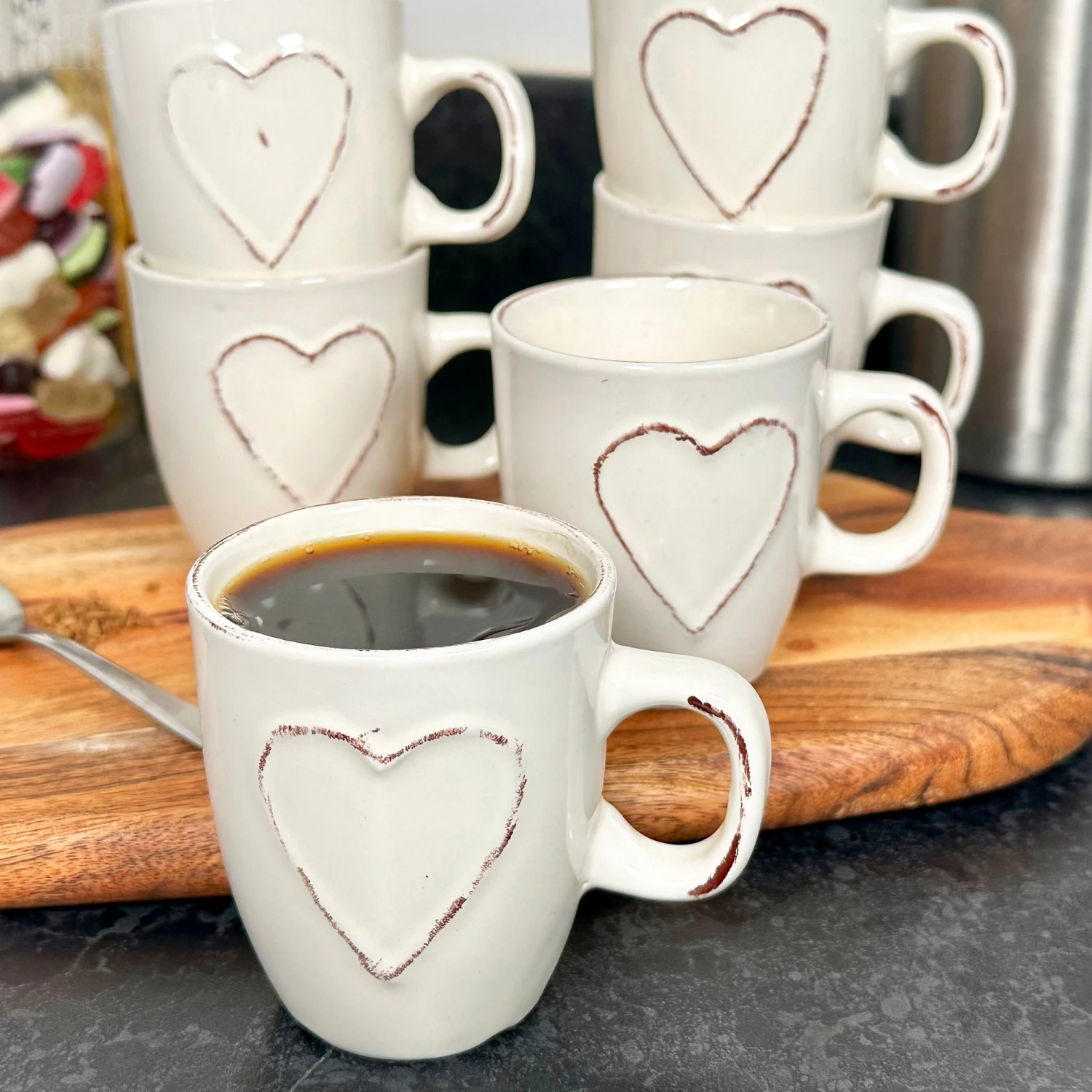 Darthome Limited Set Of 6 White Love Heart Espresso Cups 7 Darthome Limited Set Of 6 White Love Heart Espresso Cups - Image 7