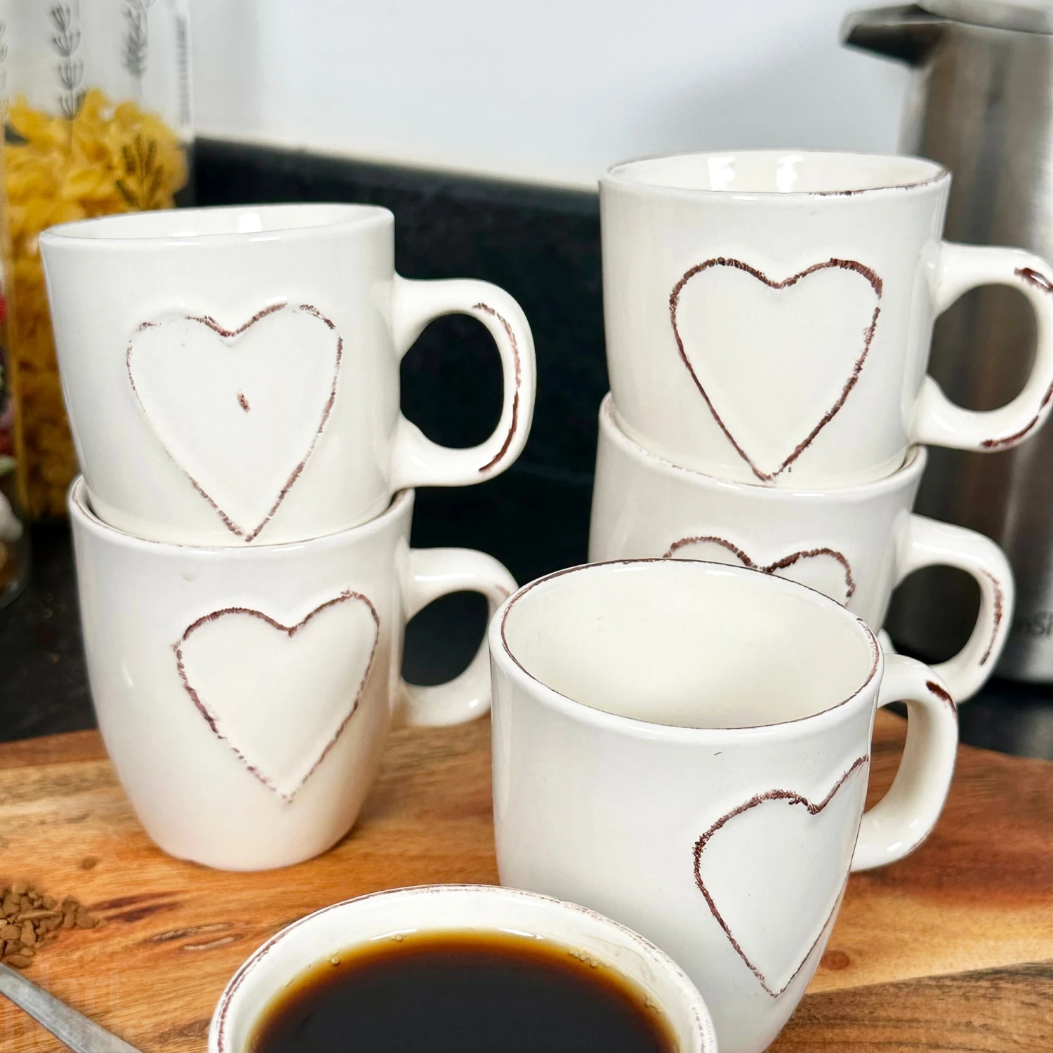 Darthome Limited Set Of 6 White Love Heart Espresso Cups 5 Darthome Limited Set Of 6 White Love Heart Espresso Cups - Image 5