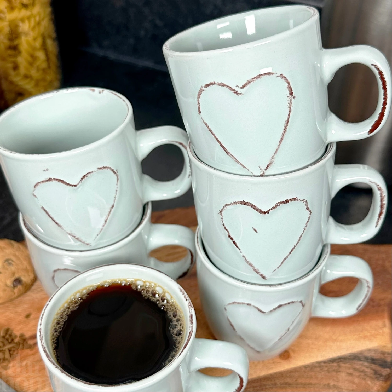 Darthome Limited Blue Heart 100ml Espresso Cups Set Of 6 3 Darthome Limited Blue Heart 100ml Espresso Cups Set Of 6 - Image 3