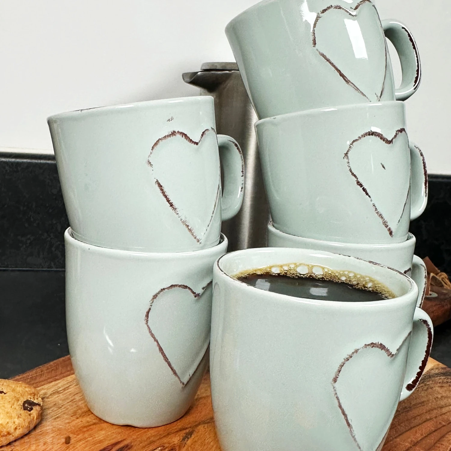 Darthome Limited Blue Heart 100ml Espresso Cups Set Of 6 4 Darthome Limited Blue Heart 100ml Espresso Cups Set Of 6 - Image 4