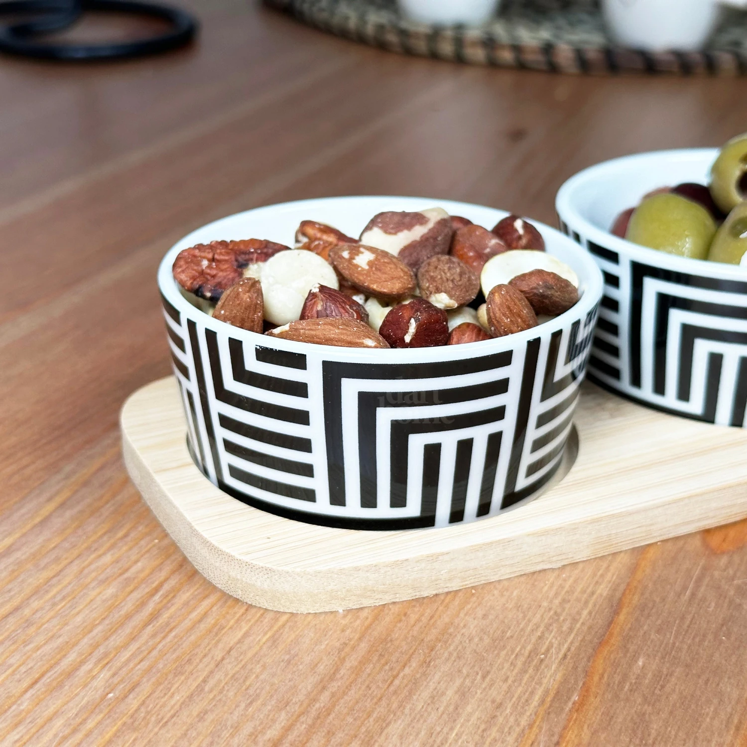 Darthome Limited 3pc Monochrome Geometric Serving Dish Set 2 Darthome Limited 3pc Monochrome Geometric Serving Dish Set - Image 2