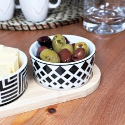 Darthome Limited 5pc Monochrome Geometric Serving Dish Set -Decor Garden Shop IMG E1085