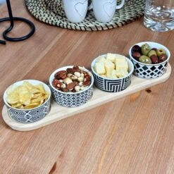 Darthome Limited 5pc Monochrome Geometric Serving Dish Set -Decor Garden Shop IMG E1086 d1b7c5c5 991b 4ca0 8fc7 de7725ade82d