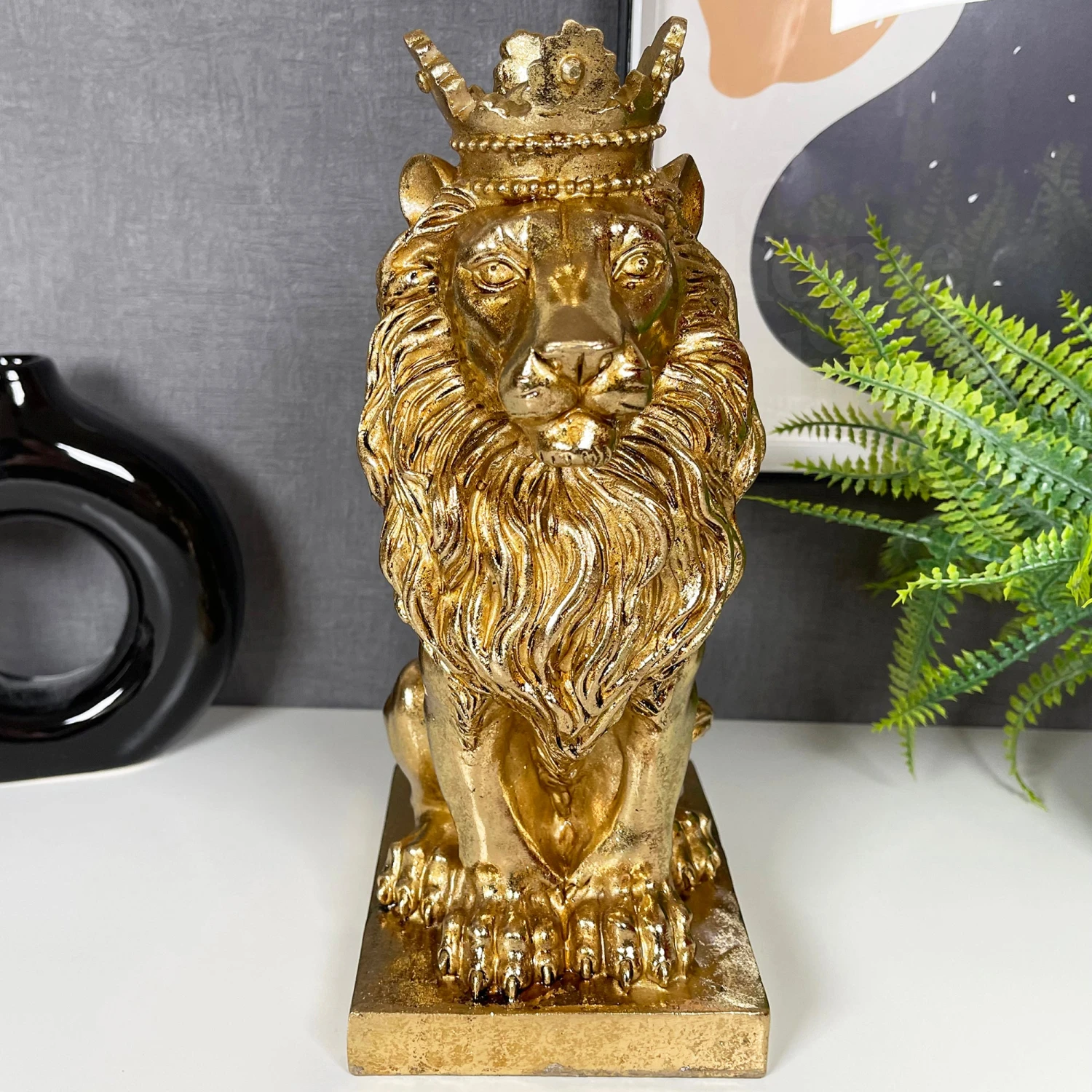 Darthome Limited Gold Royal Lion Statue 13x26x16cm 5 Darthome Limited Gold Royal Lion Statue 13x26x16cm - Image 5