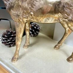 Darthome Limited Champagne Gold Stag Ornament 40x25x13cm -Decor Garden Shop IMG E1174 1