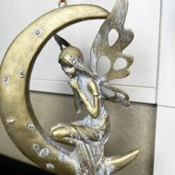 Darthome Limited Hanging Fairy On Crescent Moon Figurine -Decor Garden Shop IMG E1181