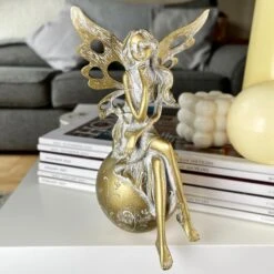 Darthome Limited Gold Fairy On Ball Ornament
