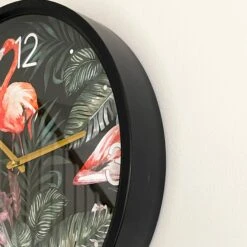 Darthome Limited Round Tropical Flamingo Wall Clock -Decor Garden Shop IMG E1331