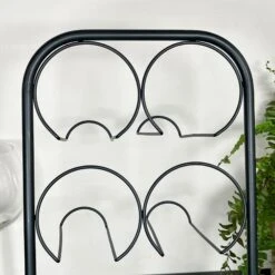 Black 6 Bottle Metal Wine Rack -Decor Garden Shop IMG E1345 edited133 1