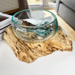 Darthome Limited Molten 12cm Fruit Bowl On Teak Root Stand 11 Darthome Limited Molten 12cm Fruit Bowl On Teak Root Stand -Decor Garden Shop IMG E1392