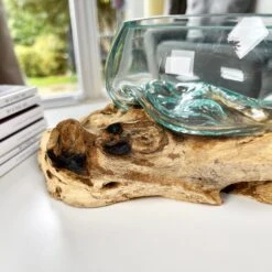 Darthome Limited Molten 12cm Fruit Bowl On Teak Root Stand 13 Darthome Limited Molten 12cm Fruit Bowl On Teak Root Stand -Decor Garden Shop IMG E1397