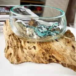 Darthome Limited Molten 12cm Fruit Bowl On Teak Root Stand 10 Darthome Limited Molten 12cm Fruit Bowl On Teak Root Stand -Decor Garden Shop IMG E1402