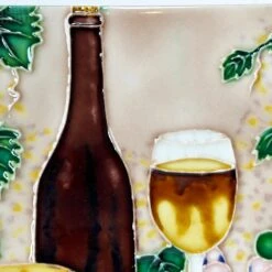 Darthome Limited Cheese And Wine Ceramic Tile Wall Art 8x8" 12 Darthome Limited Cheese And Wine Ceramic Tile Wall Art 8x8" -Decor Garden Shop IMG E1404