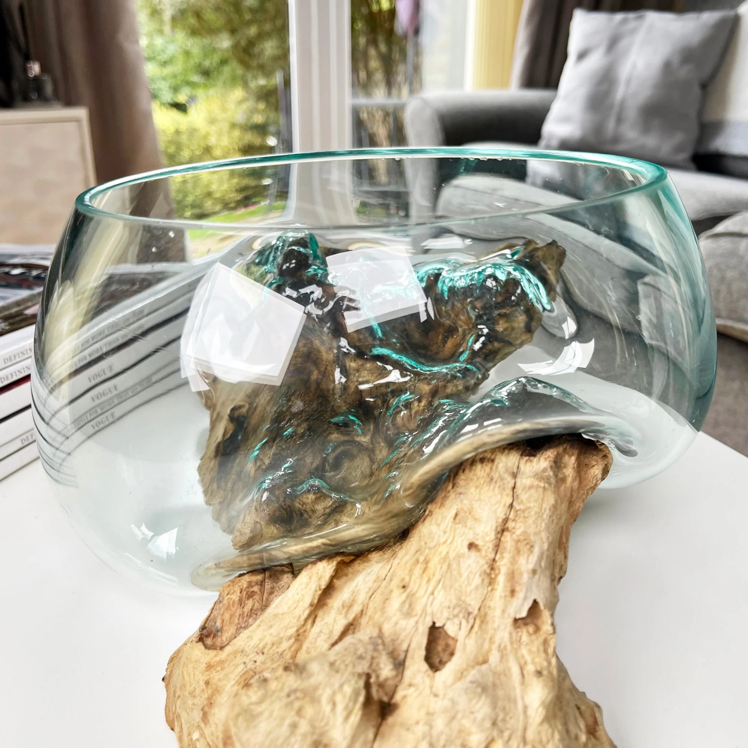 Darthome Limited Molten 20cm Fruit Bowl On Teak Root Stand 3 Darthome Limited Molten 20cm Fruit Bowl On Teak Root Stand - Image 3