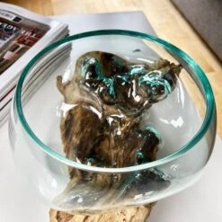 Darthome Limited Molten 20cm Fruit Bowl On Teak Root Stand 14 Darthome Limited Molten 20cm Fruit Bowl On Teak Root Stand -Decor Garden Shop IMG E1408