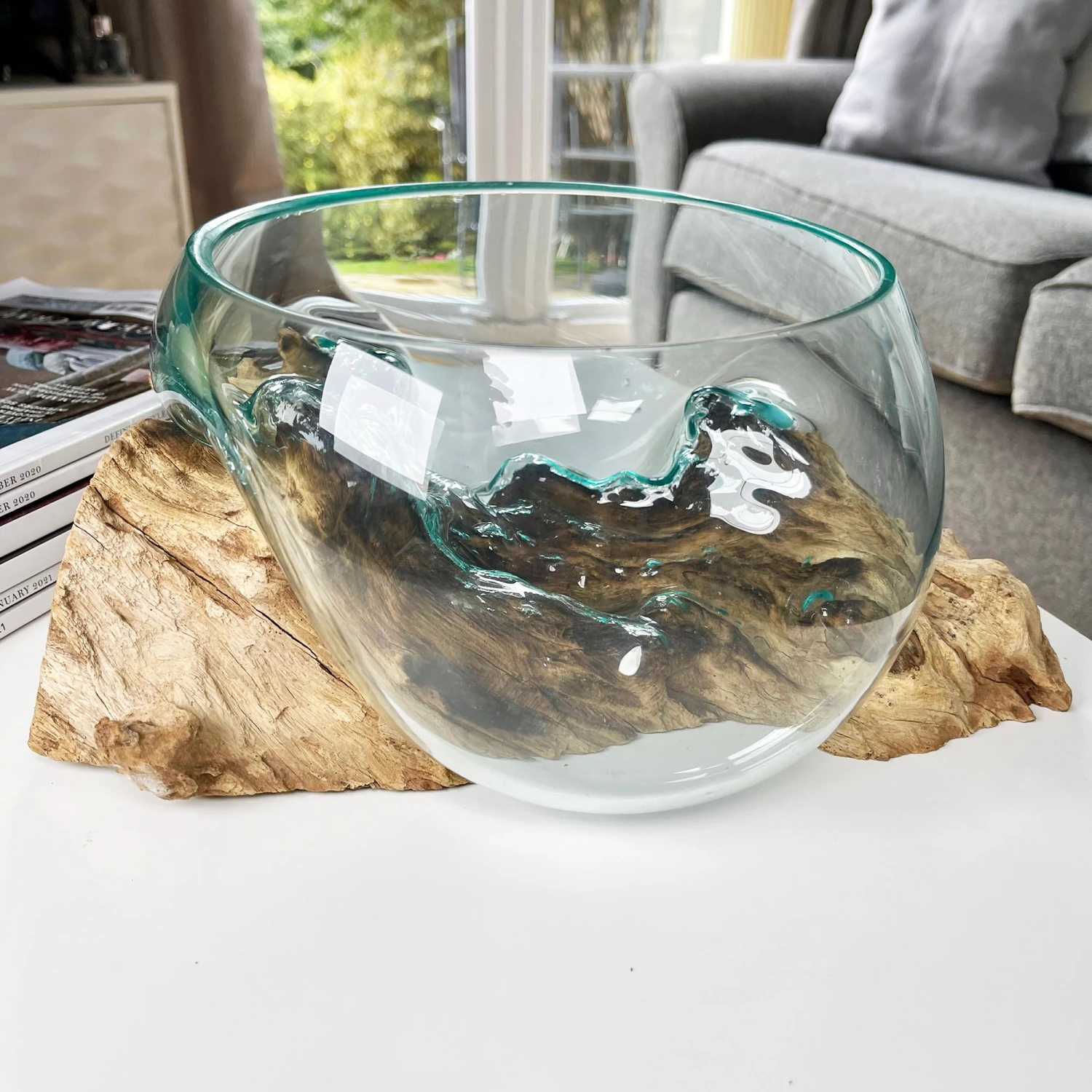 Darthome Limited Molten 20cm Fruit Bowl On Teak Root Stand 9 Darthome Limited Molten 20cm Fruit Bowl On Teak Root Stand - Image 9