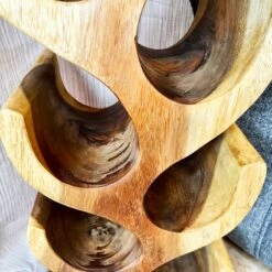 Darthome Limited Teak Wood 8 Bottle Wine Rack -Decor Garden Shop IMG E1477