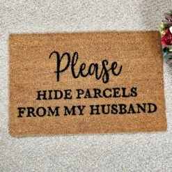 Darthome Limited Hide Parcel From Husband Novelty Coir Doormat