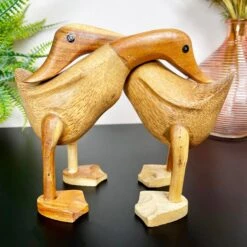 Darthome Limited Rustic Wood Hugging Ducks Ornament