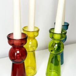 Darthome Limited Set Of 4 Coloured Bubble Candlestick Holders -Decor Garden Shop IMG E1516