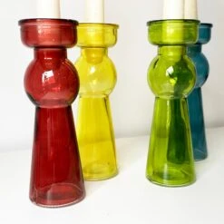 Darthome Limited Set Of 4 Coloured Bubble Candlestick Holders -Decor Garden Shop IMG E1517