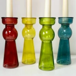 Darthome Limited Set Of 4 Coloured Bubble Candlestick Holders -Decor Garden Shop IMG E1519
