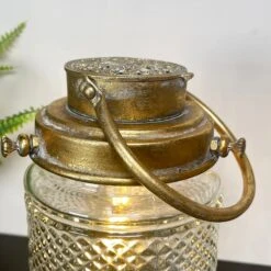 Darthome Limited Battery Powered Glass Gold LED Glass Light 11 Darthome Limited Battery Powered Glass Gold LED Glass Light -Decor Garden Shop IMG E1534