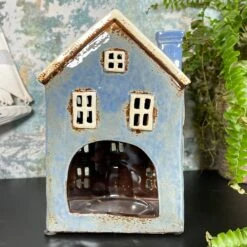 Darthome Limited Ceramic Blue House Candle Holder -Decor Garden Shop IMG E1555 edited287