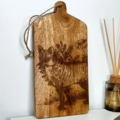 Darthome Limited Engraved Woodland Fox Serving Board