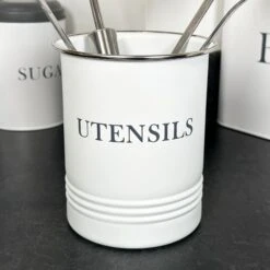 Darthome Limited 6 Piece White And Grey Kitchen Canister Set 12 Darthome Limited 6 Piece White And Grey Kitchen Canister Set -Decor Garden Shop IMG E1710 ac71f9fc 3868 425d ba0c 0bfc86f41e5a