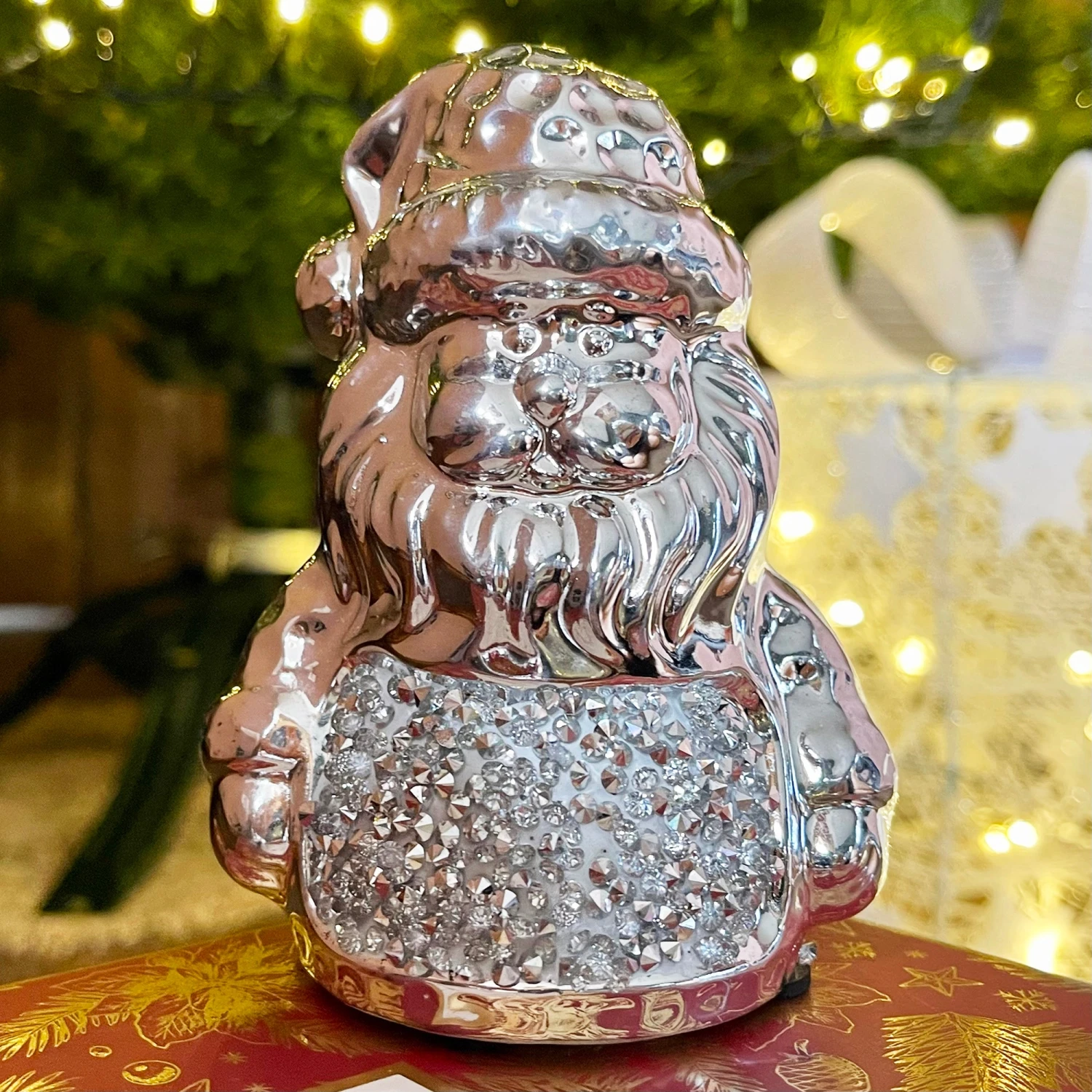 Darthome Limited Silver Sparkle Santa Claus Ornament 1 Darthome Limited Silver Sparkle Santa Claus Ornament