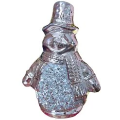 Darthome Limited Silver Sparkle Snowman Ornament 13 Darthome Limited Silver Sparkle Snowman Ornament -Decor Garden Shop IMG E1749copy