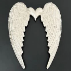 Darthome Limited Silver Angel Wings With Heart Deco