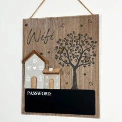 Darthome Limited Wooden Houses Chalkboard Wifi Password Sign