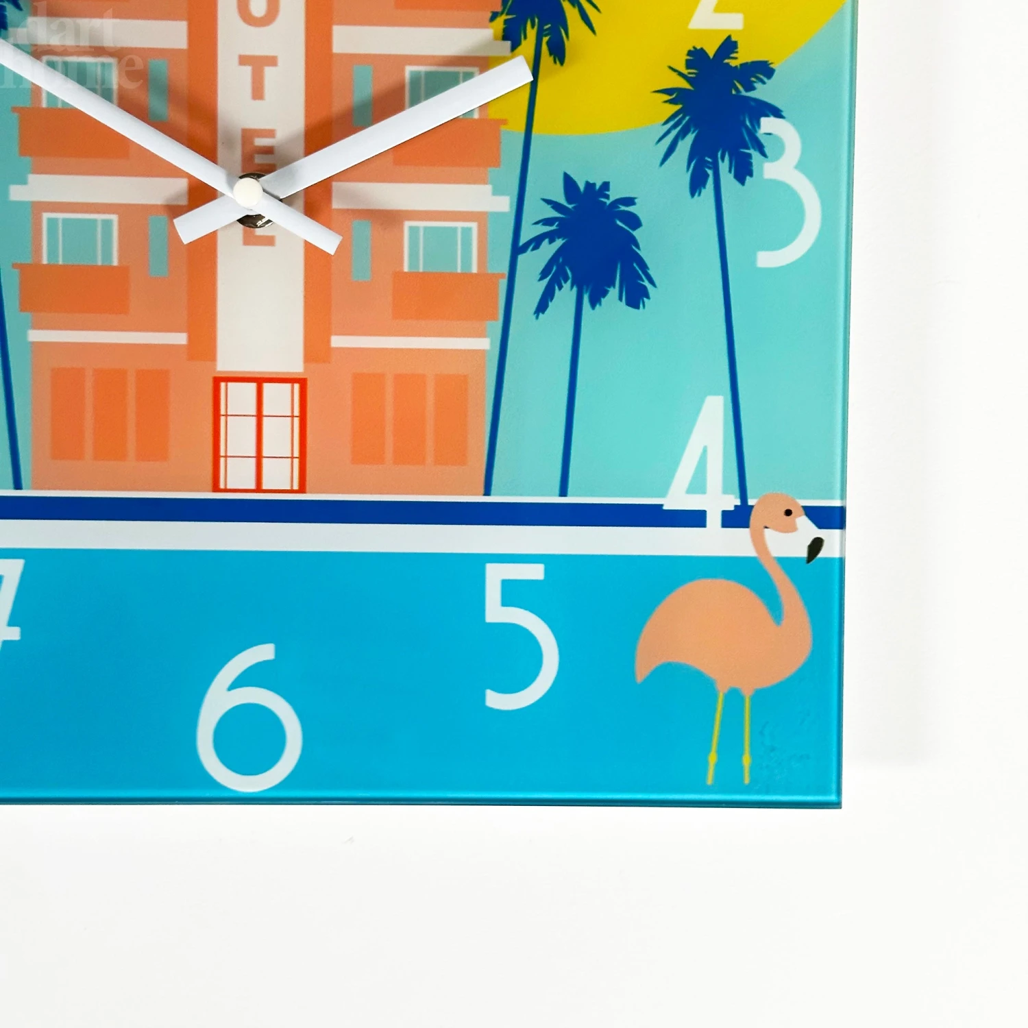Darthome Limited South Beach Hotel Glass Wall Clock 5 Darthome Limited South Beach Hotel Glass Wall Clock - Image 5