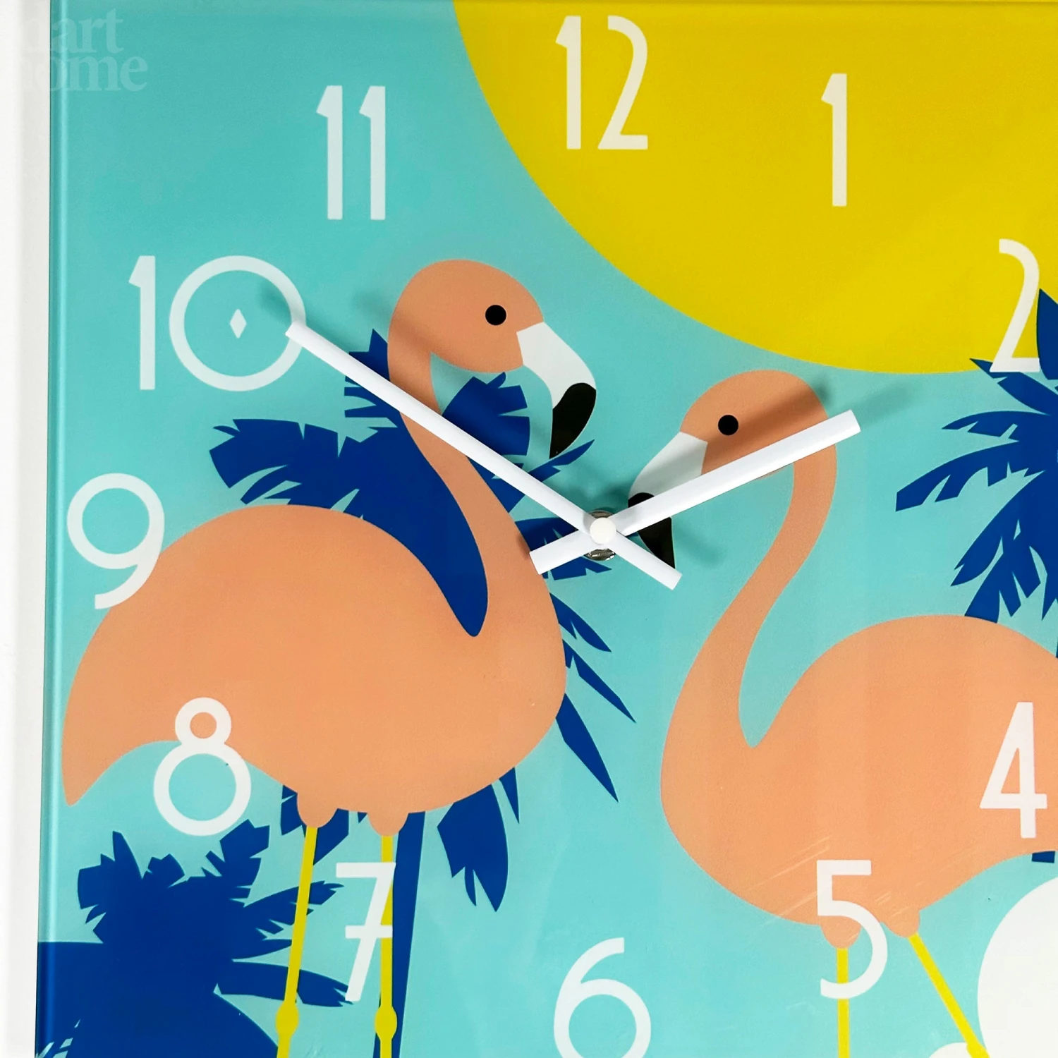 Darthome Limited South Beach Flamingos Glass Wall Clock 4 Darthome Limited South Beach Flamingos Glass Wall Clock - Image 4