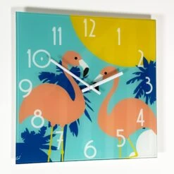 Darthome Limited South Beach Flamingos Glass Wall Clock 18 Darthome Limited South Beach Flamingos Glass Wall Clock -Decor Garden Shop IMG E1877 c910f0cd f30e 4ca2 8df9 5c3c88d3af2e