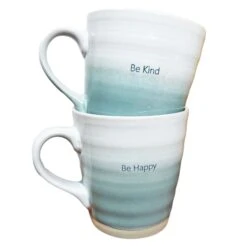 Darthome Limited Set Of 2 Blue Be Happy Quote Mugs 500ml 17 Darthome Limited Set Of 2 Blue Be Happy Quote Mugs 500ml -Decor Garden Shop IMG E1882copy