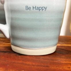 Darthome Limited Set Of 2 Blue Be Happy Quote Mugs 500ml 12 Darthome Limited Set Of 2 Blue Be Happy Quote Mugs 500ml -Decor Garden Shop IMG E1891